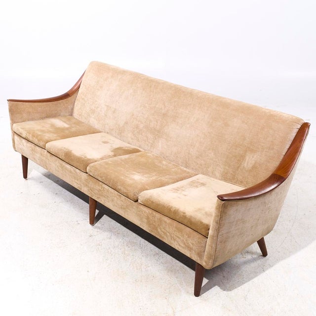 Kai Kristiansen Style Mid Century Danish Teak Sofa For Sale - Image 9 of 9