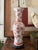 Vintage Chinoiserie Cherry Blossom Bird Table Lamp, Cinnamon and White Asian Floral Ceramic Lamp For Sale - Image 4 of 11