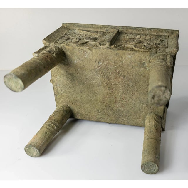 Early 20th Century Chinese Archaistic Ritual Bronze Form Vessel For Sale - Image 10 of 12