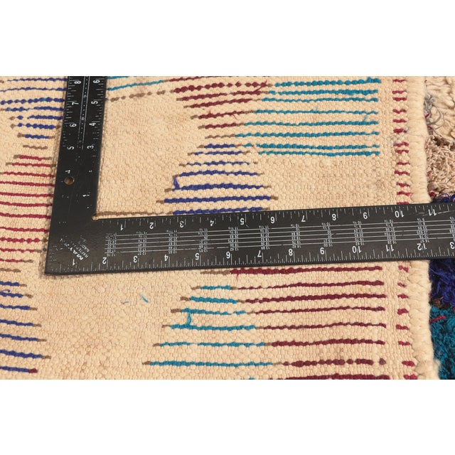 Textile Vintage Azilal Moroccan Rug, 04'05 X 05'02 For Sale - Image 7 of 10