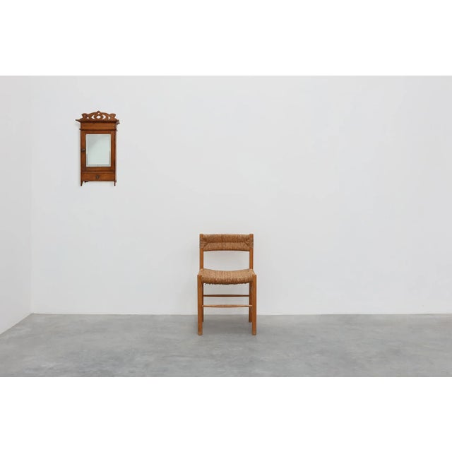 Belgium / 1930 / Shaving cabinet / wood, mirror / Art Deco Small wall mounted cabinet with a door and a drawer underneath....