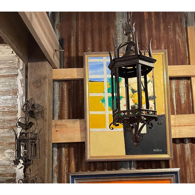 Early 19th Century 18th Century Italian Wrought Iron Lantern For Sale - Image 5 of 6