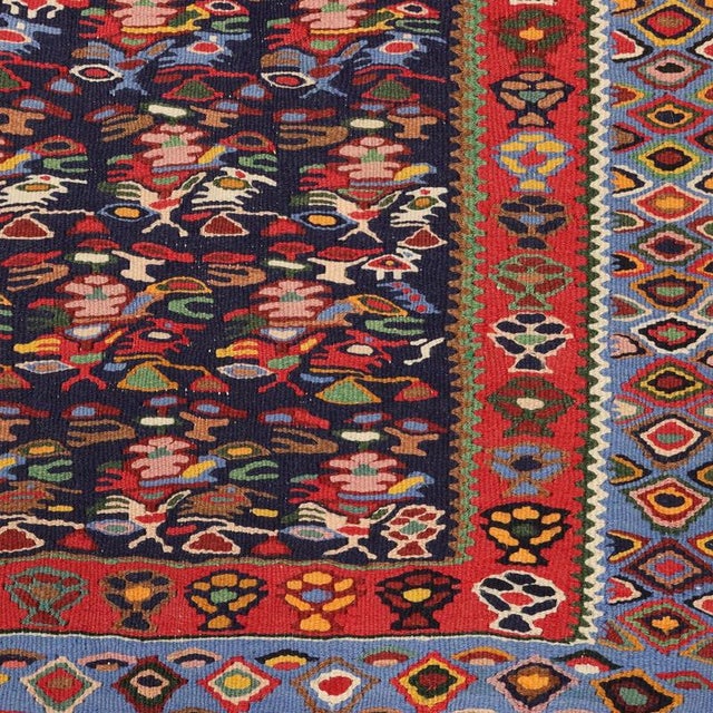 Middle Eastern Senne Kilim Rug For Sale - Image 6 of 9