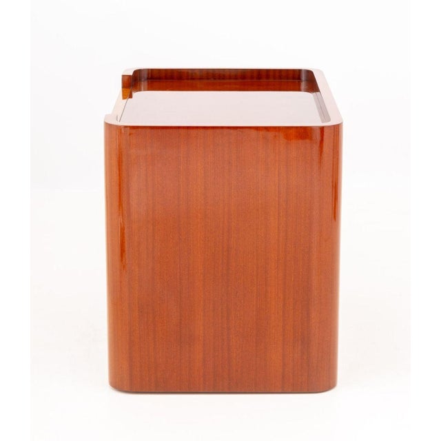 Wood Late 20th Century Art Deco Style Mahogany Chest of Drawers For Sale - Image 7 of 8