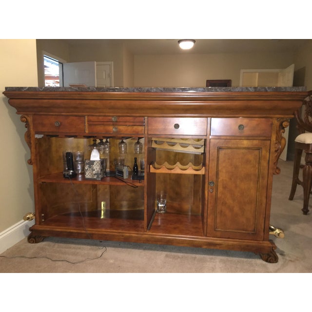 Pulaski Edwardian Bar with Marble Top Chairish