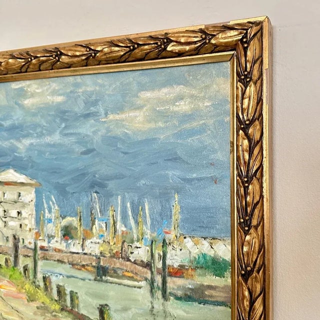 Blue Landscape, 1990, Oil Painting, Framed For Sale - Image 8 of 10