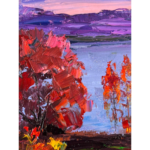 Oil Painting Autumn Crimson Serdyuk Boris Petrovich For Sale - Image 4 of 11