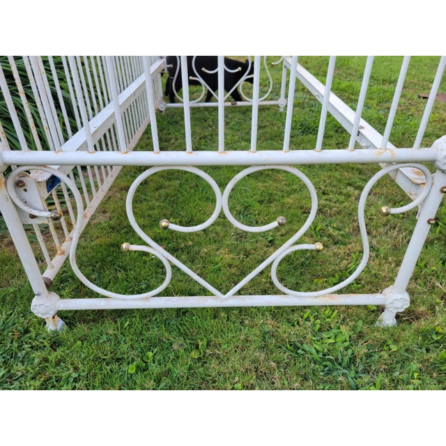 Early 20th Century Vintage Iron Daybed For Sale - Image 4 of 11