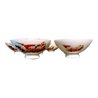 Vintage Satsuma Japanese Porcelain Bowls- Set of 6 For Sale