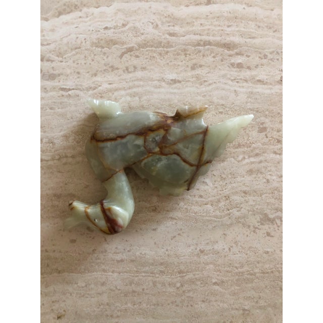 Contemporary Small Carved Marble Dragon Figurine For Sale - Image 6 of 9