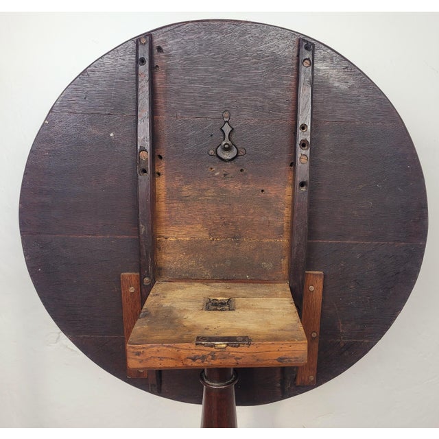 Georgian Oak Tripod Occasional Table with Round Tilt Top, 18th Century For Sale - Image 10 of 18