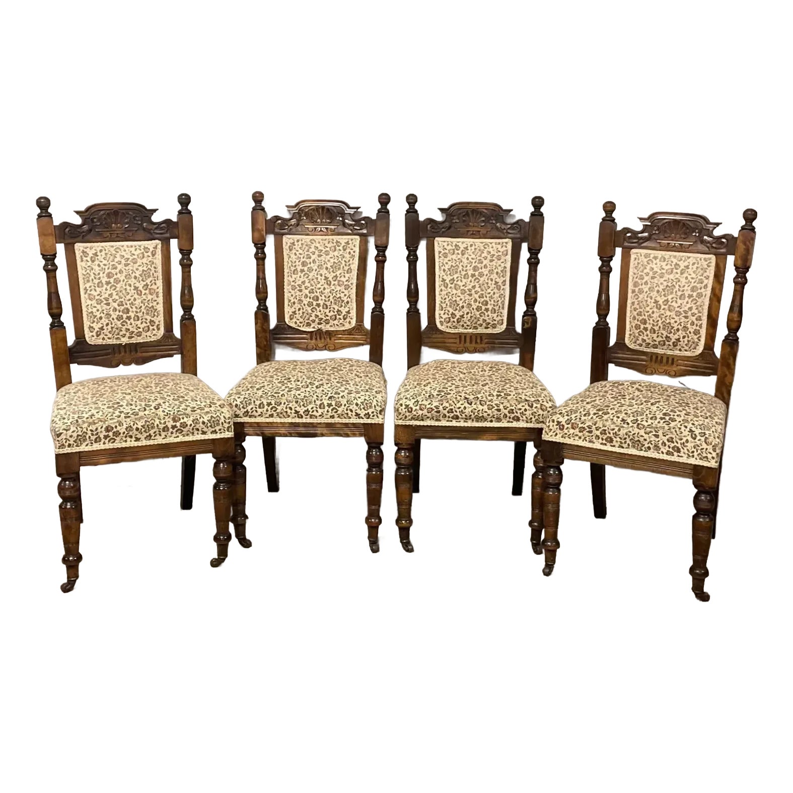 Early 19th Century Victorian, Set of Four, Carved, English, Shell Crest ...