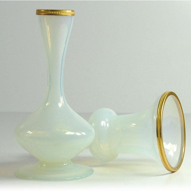 1960s Opaline Glass Vases from Nason, 1960s, Set of 2 For Sale - Image 5 of 7