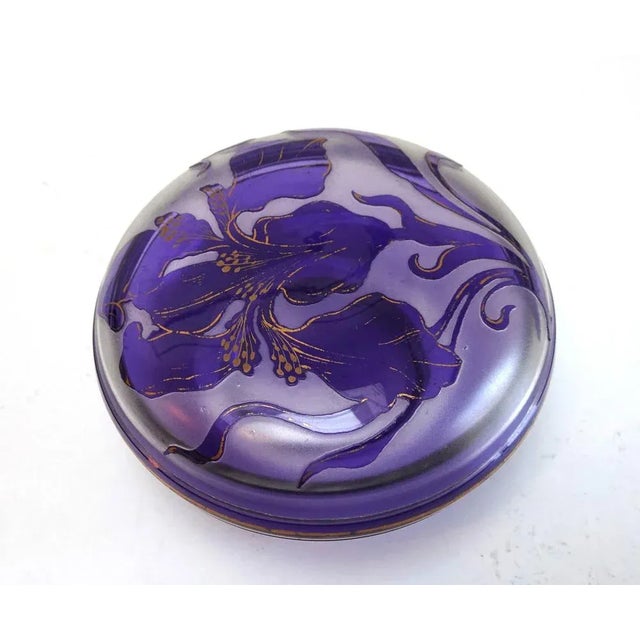 Art Nouveau Cameo Crystal Box by Philippe Wolfers for Val Saint Lambert, 1890s For Sale - Image 3 of 11