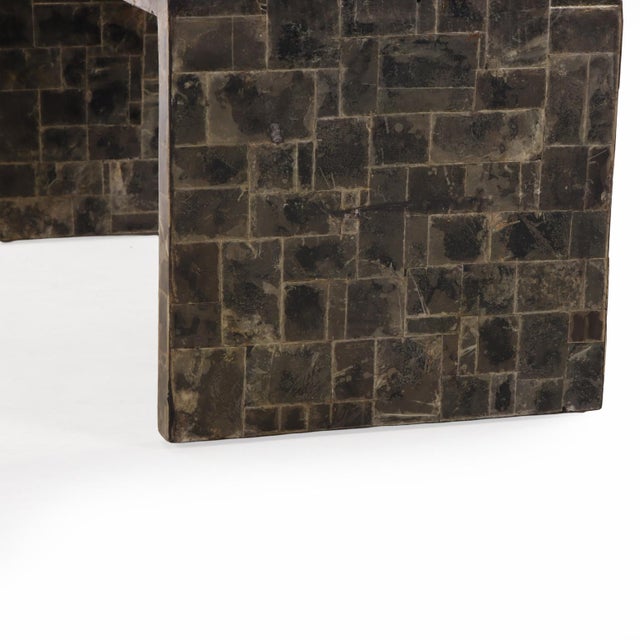 Wood Contemporary Mica Covered Coffee Table in the Manner of Jean-Michel Frank For Sale - Image 7 of 7