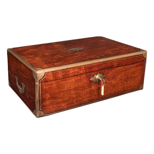 Antique Correspondence Box, Irish, Walnut, Writing Slope, Austin, William IV For Sale