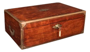 Antique Correspondence Box, Irish, Walnut, Writing Slope, Austin, William IV