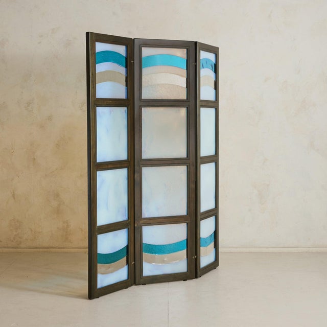 Modern Italian Murano Glass Screen or Room Divider by Leucos, 1980s For Sale - Image 3 of 11
