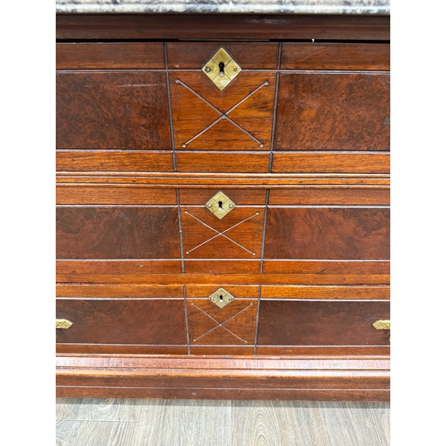 Antique Late 1800s Victorian Eastlake Marble Top Dresser Chest Dressing Stand For Sale - Image 11 of 18