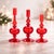 Contemporary Ribbed Glass Taper Candle Holder (Set of 3) For Sale - Image 3 of 6