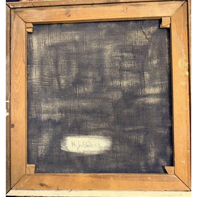 H. J. Müller, Abstract Composition, Oil Painting on Canvas For Sale - Image 6 of 7