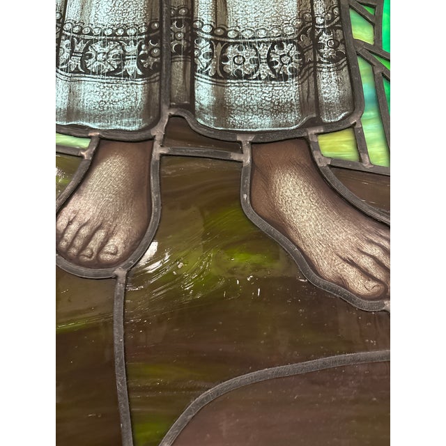 Early 21st Century Christ the Consoler Stained Glass Window For Sale - Image 5 of 16