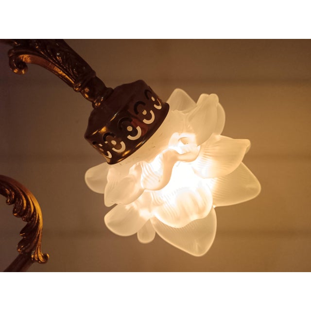 Vintage Napoleon III Chandelier in Gilt Brass, 1980s For Sale - Image 14 of 16