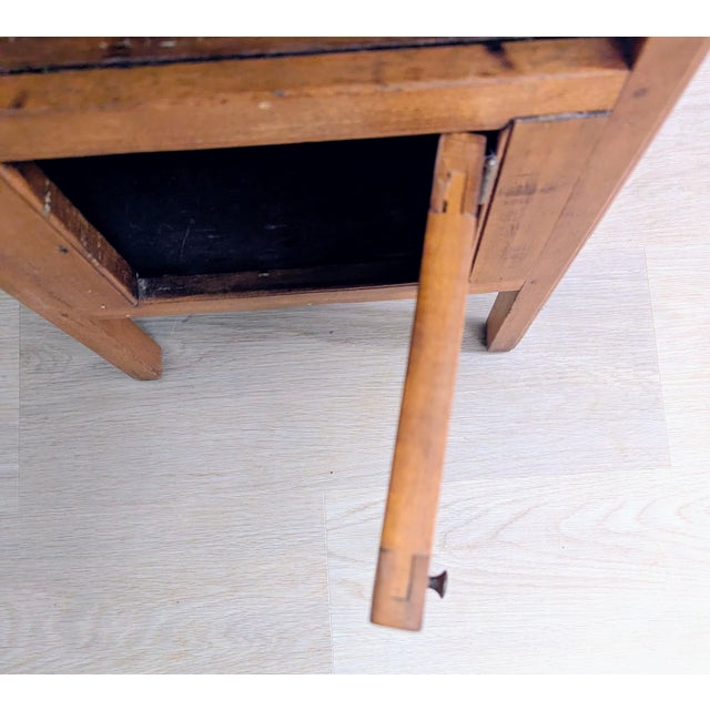 Early 19th Century Primitive Washstand Commode Side Table For Sale - Image 9 of 14