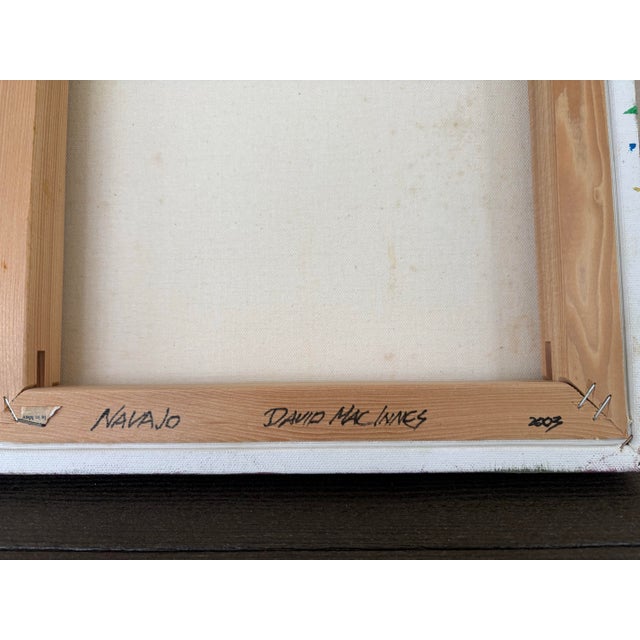 Textile David Mac Innes “Navajo” Construct Series 2003 Painting on Canvas Signed For Sale - Image 7 of 9