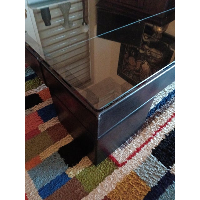 Vintage Leather Coffee Table by Sonja Wasseur, 1970s For Sale - Image 4 of 17