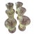 1930s Cambridge Glass Yellow Miniture Footed Tumblers - Set of 6 For Sale