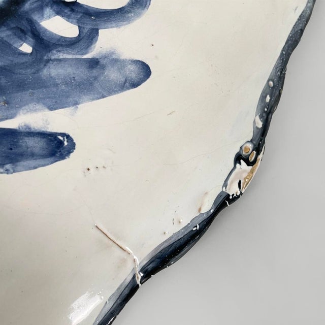 Mid-Century Modern Italian Majolica Plate by Alba Docilia Albisola, 1950s For Sale - Image 10 of 11