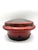 Antique Asian Red Lacquered Wood Covered Rice Bowl With Metal Hardware For Sale In Philadelphia - Image 6 of 10