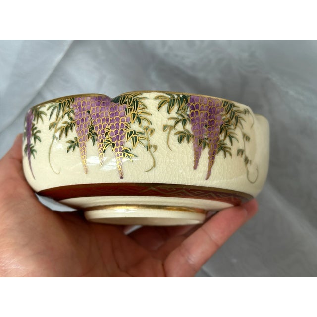 Antique Japanese Satsuma Decorative Bowl For Sale - Image 4 of 12