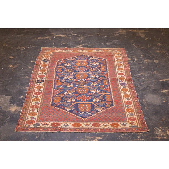 Antique Persian Afshar Rug 4'1" X 5’6" For Sale In New York - Image 6 of 12