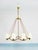 Large Viennese Modernism Curved Brass Wave Chandelier by Hugo Gorge, 1940s For Sale - Image 15 of 18
