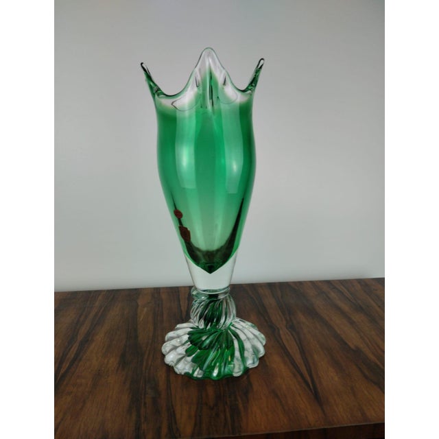 Large Czech Vase in Rubín Glass For Sale - Image 4 of 7