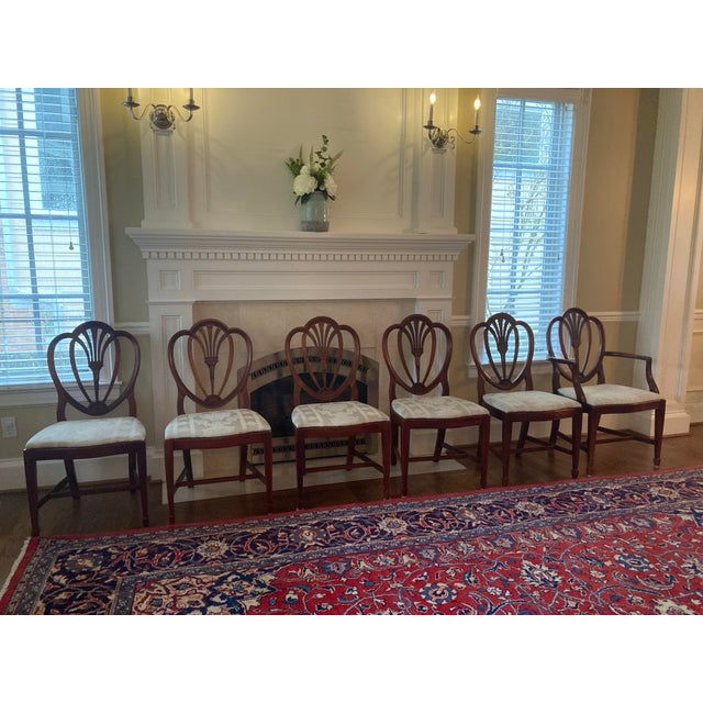Chairs Drexel Dining Hepplewhite Shield Back Vintage For Sale - Image 11 of 11