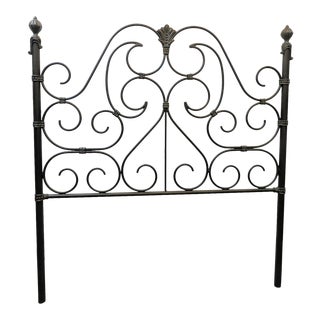Victorian Style Scroll Design Queen Size Headboard For Sale
