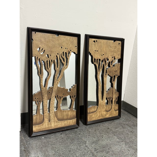 American Artdreams Home Trees Decorative Wall Mirrors, Pair For Sale - Image 3 of 12