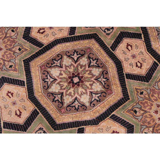 1990's Abstract Pak-Persian Black/Multi Wool Rug - 9'1'' X 12'1'' For Sale In New York - Image 6 of 9