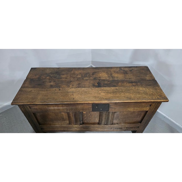 Georgian Oak Coffer, 1650 For Sale - Image 6 of 13