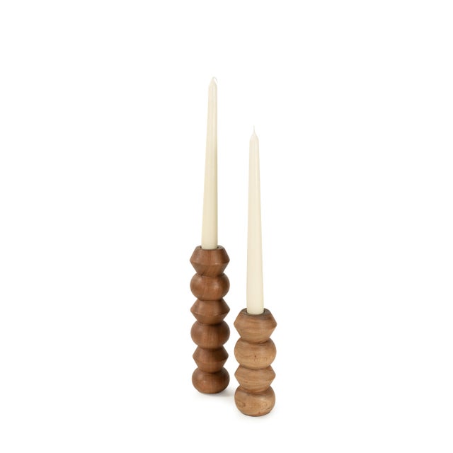 Wood Timber Candle Holder Small For Sale - Image 7 of 10