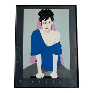 1980s Figurative Graphics Poster After Patrick Nagel, Framed For Sale