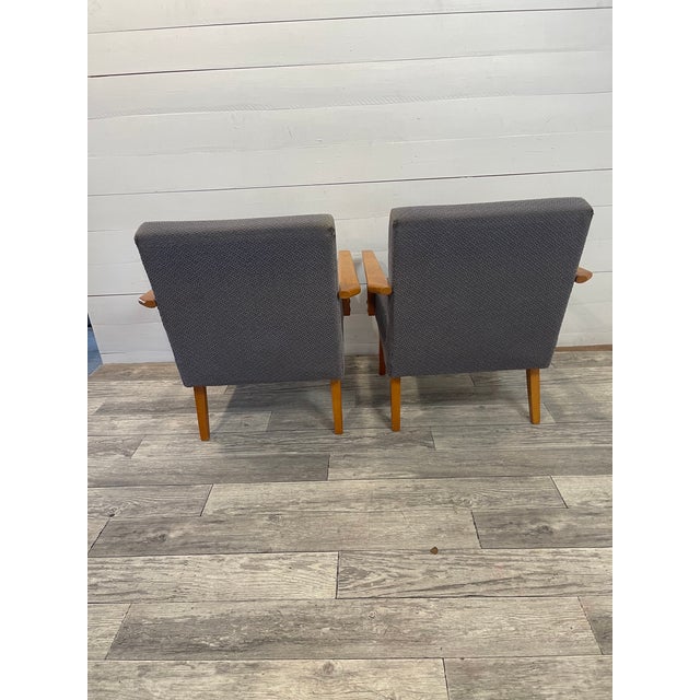 Vintage Chairs and Hocker by Tatra Nabytok, Czech Republic, 1970, Set of 3 For Sale - Image 8 of 9