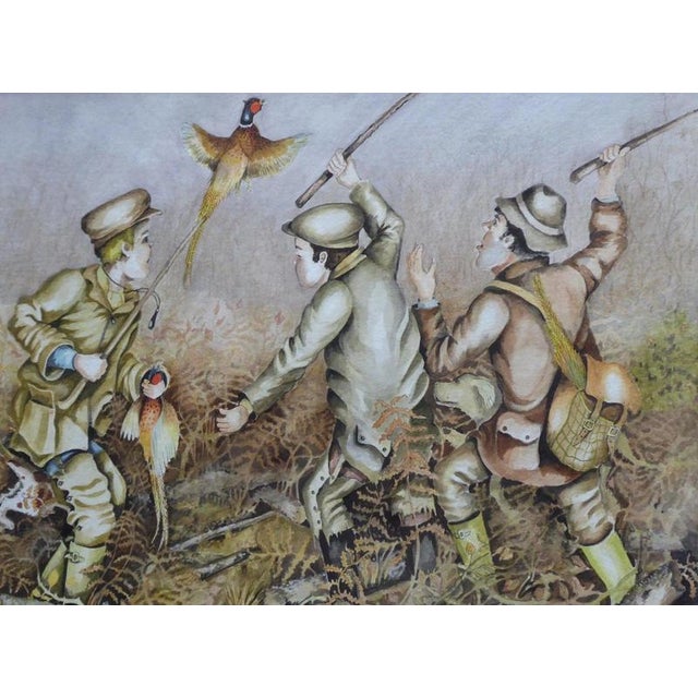 Anthony Palmer, Brightling Beaters, 20th Century, Watercolor on Paper, Framed For Sale - Image 13 of 14