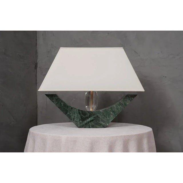 Indian Green Marble and Murano Glass Table Lamp, 2000s For Sale - Image 10 of 10