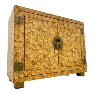 Henredon Faux Tortoise Shell Cabinet For Sale