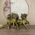 Metal Pair of Gilt Bronze Qilin Statues – 5.1" Mythical Beast Figures With Scale Detail For Sale - Image 7 of 8