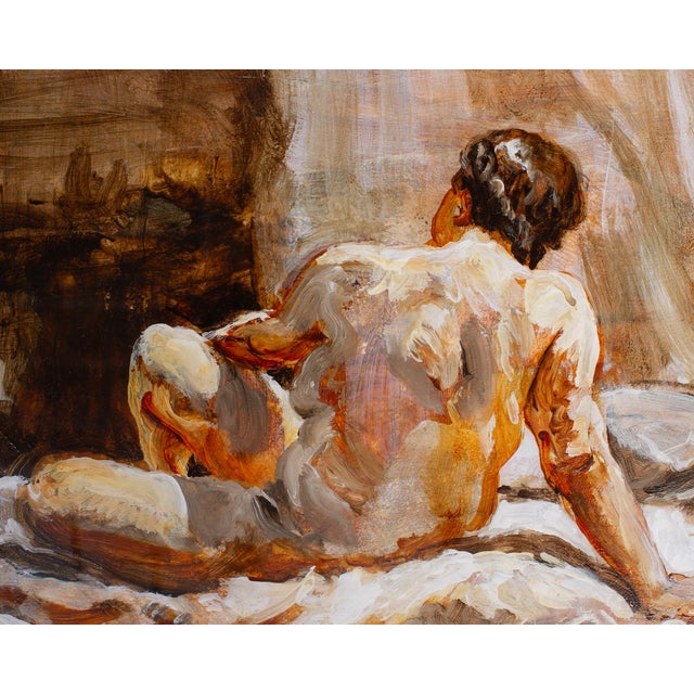 White Kevin Kadar Pair of Nude Acrylic Paintings 1996 For Sale - Image 8 of 14